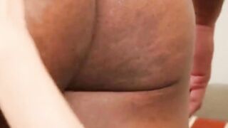 Kinky tranny fucks muscled hunk until he sprays warm cum