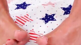 Naughty TS Jamie French shows off feet and teasing