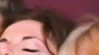 Vintage pornstar Lysa Thatcher gives blowjob in foursome