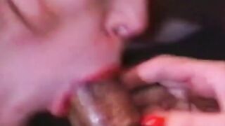 Vintage pornstar Lysa Thatcher gives blowjob in foursome