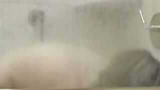 Skinny teenager Kaylo Riley jerks off after steamy shower