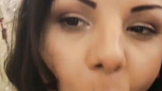 Busty babe in sexy lingeries gives old man ride of his life