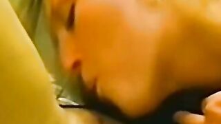 Irresistible vintage dyke making lover cum with toys