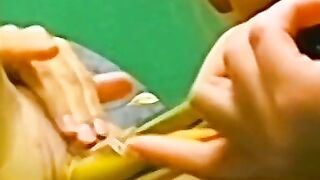 Irresistible vintage dyke making lover cum with toys