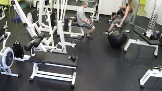 Ginger teen beauty plowed in gym while cuckold jock watches