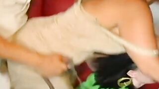 Kinky babe fucked hard doggystyle by thick cock stripper