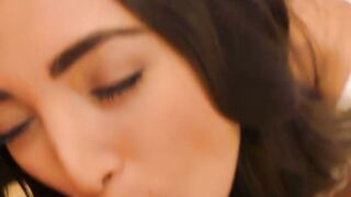 Young teen slut sucks old cock and rides it in POV