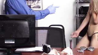 Shoplifting teen Scarlett Fall drilled for facial punishment