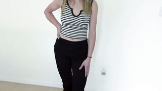 Shae Blaze sprayed with cum after riding stebrothers cock