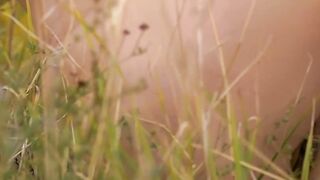 Gorgeous cutie Demi Fray stripping and teasing in nature