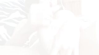 Hot tranny Leonna Abdalla sprays cum after solo masturbation
