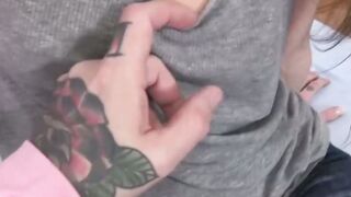 Inked hottie Lullu Gunn moans while cowgirl pussy destroyed