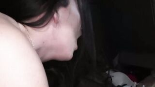 Sexy Alice Visby rides big dick cowgirl style in moving van