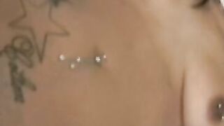 Pierced nipples Kimberly Kendall creampied after hot fucking