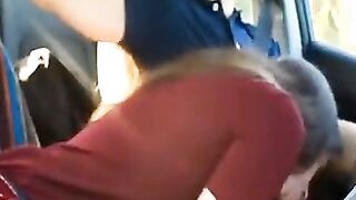 Sloppy Blowjob on the Highway