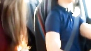 Sloppy Blowjob on the Highway