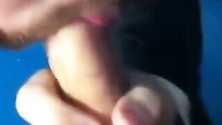 Public WC Blowjob by Amateur Cum Sucker