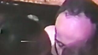 Promiscuous babe blows and rides cock in pool threeway