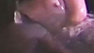 Promiscuous babe blows and rides cock in pool threeway