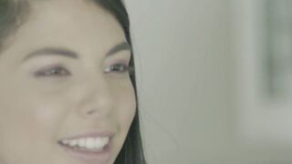 Young lesbian babes tongue bang each other with passion
