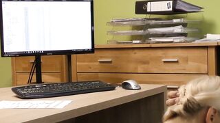 Blonde beauty drilled missionary style for the money loan