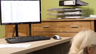 Blonde beauty drilled missionary style for the money loan