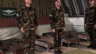 Felix Bonnet joins the army of sex addict with Sergeant Joris Leonard
