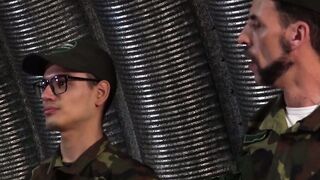 Felix Bonnet joins the army of sex addict with Sergeant Joris Leonard