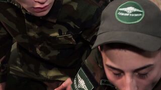 Felix Bonnet joins the army of sex addict with Sergeant Joris Leonard