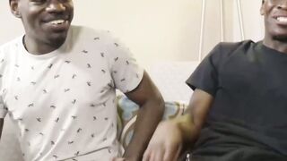 Black amateurs Blackberry and Kluv are having their fist raw sex on camera