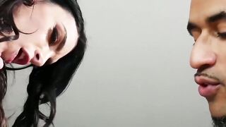 Inked tgirl Chelsea Marie interracial spitroast threesome drilling