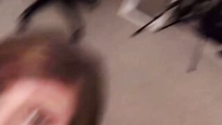Busty UK babe Abbi Price ball licking and dick sucking POV
