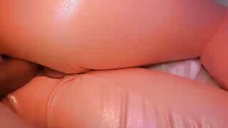 BIG ASS in PINK LEGGINGS Receive a CUM on PUSSY vol2