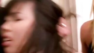 Asian BDSM maid in latex Tigerr Benson spanked and choked
