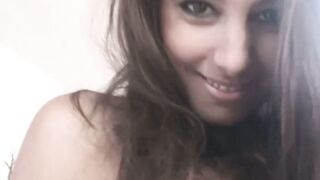 Amazing brunette Aneta teases solo with her seductive body
