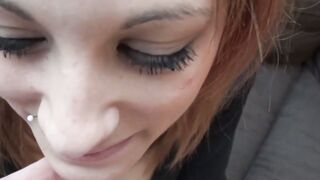 Redhaired teen plowed by strangers cock for cash in POV