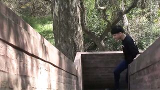Horny soldiers take turns on fucking intruder Rene Sava tight ass