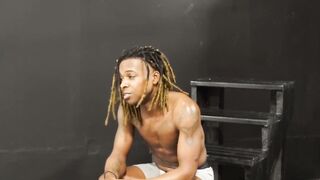 Lustful black jocks Black Mamba and Savage Moore indulge into wild bareback on the ph