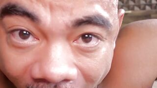 Witness Robear Woods penetrates little guy Jason Luna's eager and juicy ass hungry ho