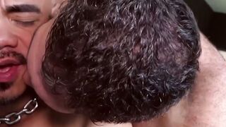 Witness Robear Woods penetrates little guy Jason Luna's eager and juicy ass hungry ho