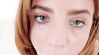 INSATIABLE INK REDHEAD LUMI RAY GETS THROAT RAMMED BY THE BIGGEST DICK ON THE PLANET!!
