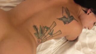 Tattooed Roxxxie Blakhart pounded hard doggystyle POV