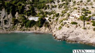 VIXEN College sluts Sybil stays with a married lovers abroad