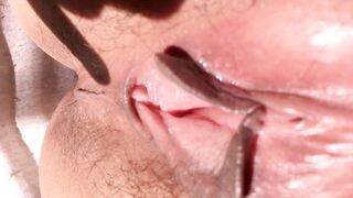 VERY CLOSE UP SNATCH SPREADING 4K INSIDE THE SUN