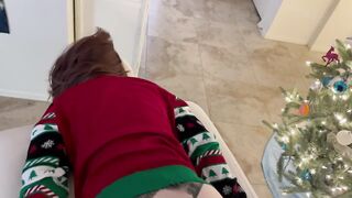 HAPPY HOLIDAYS! Fiance's Ugly Sweater Strokes with Cumshot Happy ending