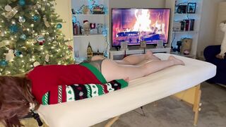 HAPPY HOLIDAYS! Fiance's Ugly Sweater Strokes with Cumshot Happy ending