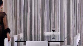 Kira Queen seduced her neighbors and fuck on the dinner