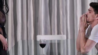 Kira Queen seduced her neighbors and fuck on the dinner