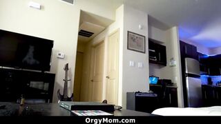 Dirty Mom and 19 Year Old Team and have Sex WIith Stepson