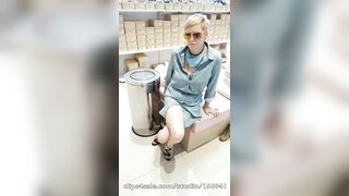 I was so Exited trying on new Shoes that Syntribated